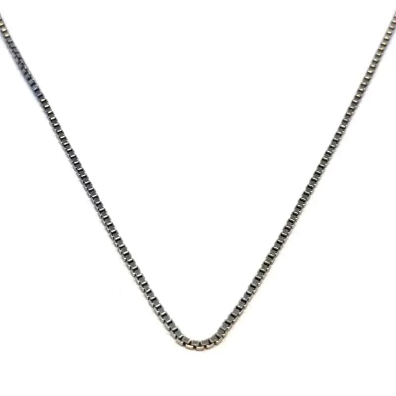 Ezüst vastag kockalánc /férfi/ 60cm 1