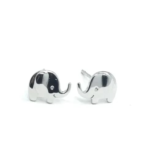 Silberne Elefanten Ohrstecker 1