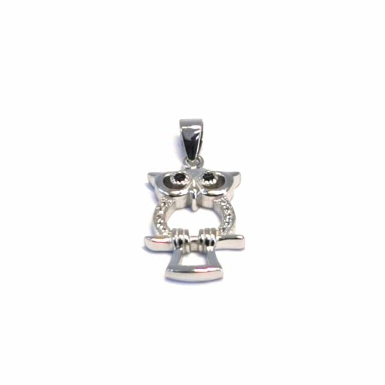 Owl pendant with stones